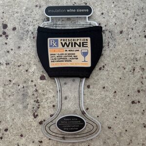Prescription Wine Insulation Wine Sleeve - Black